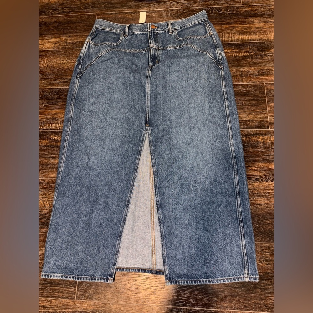 NWT Denim Western Maxi Skirt in Emario Wash by Madewell - Picture 8 of 8